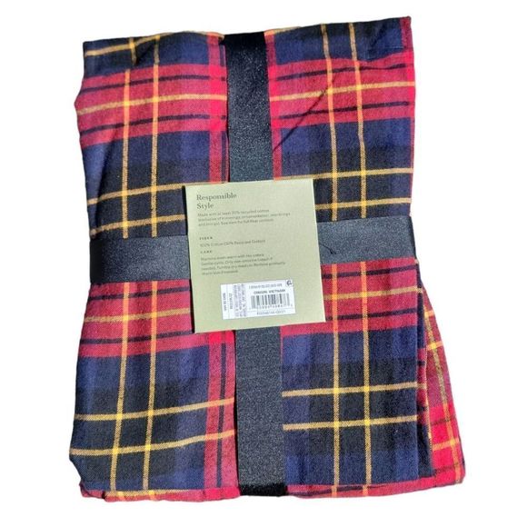 M 32-34 GOODFELLOW & CO Men's Plaid Flannel Pajama Lounge Pants Red New - Picture 2 of 2